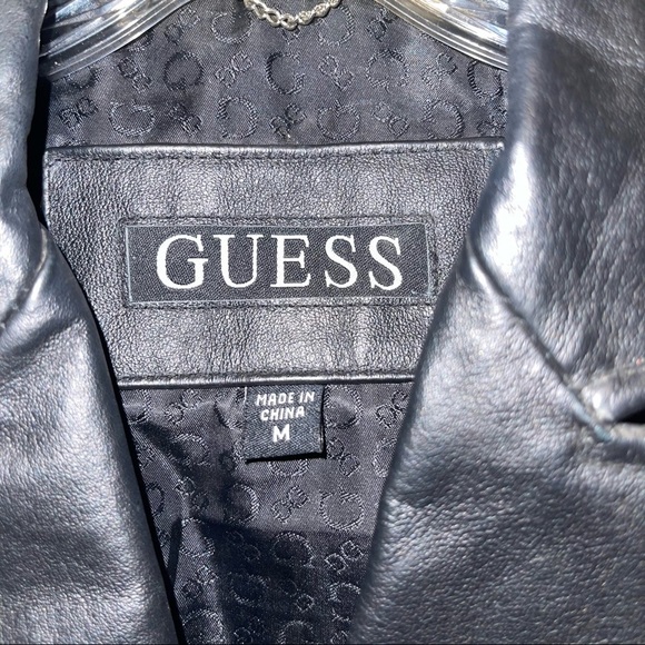 Guess Women 100% Leather Jacket Size M - Picture 5 of 5